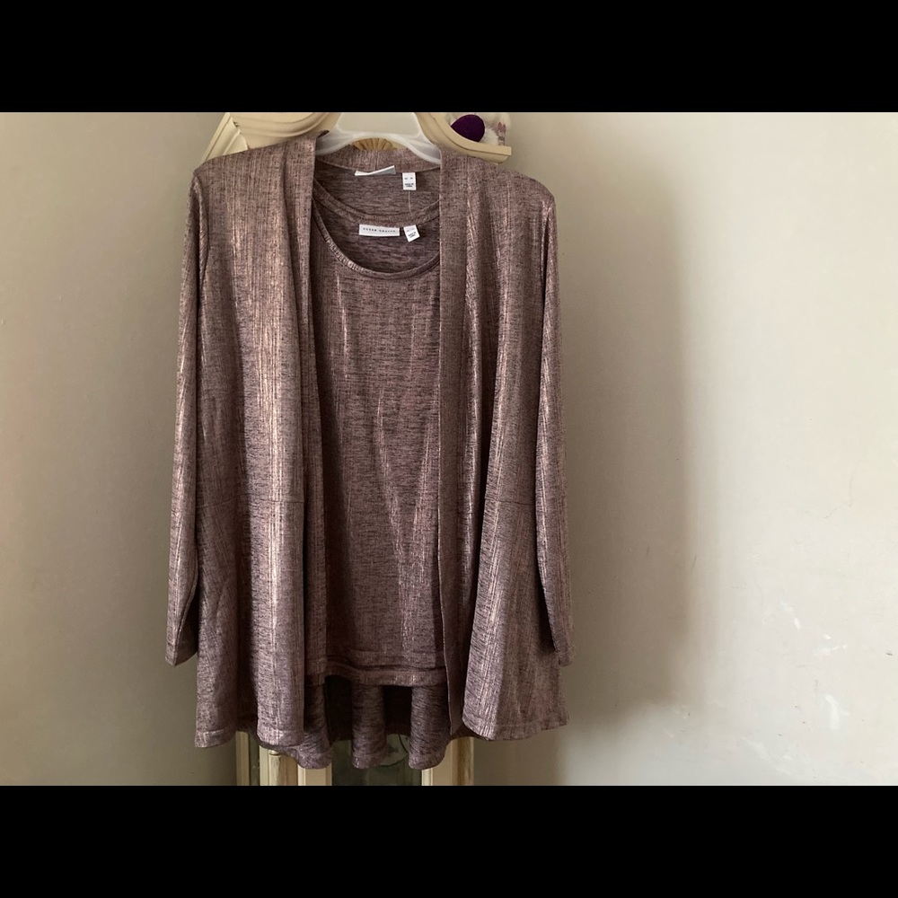 2 Pcs Top And Tank Set Rose Gold Sz XL